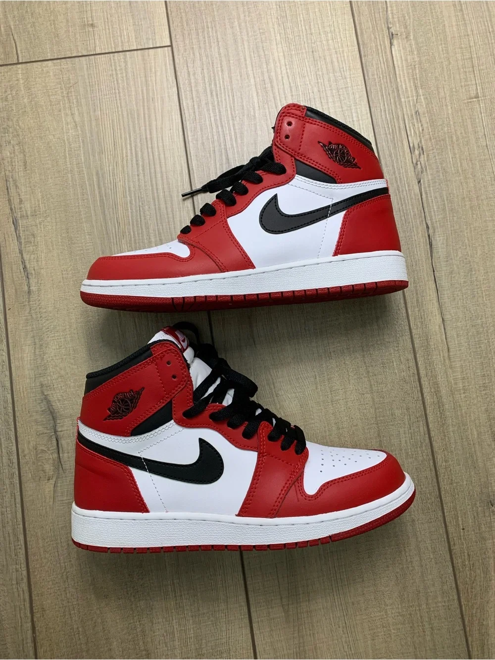 Nike Red/White Jordan 1 High Retro Sneakers